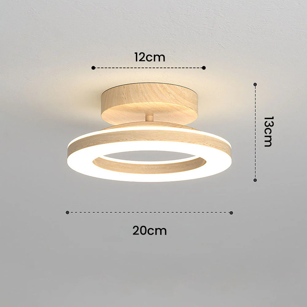 Modern Acrylic Flush Mount LED Ceiling Light �C Round Double Ring Hallway Fixture