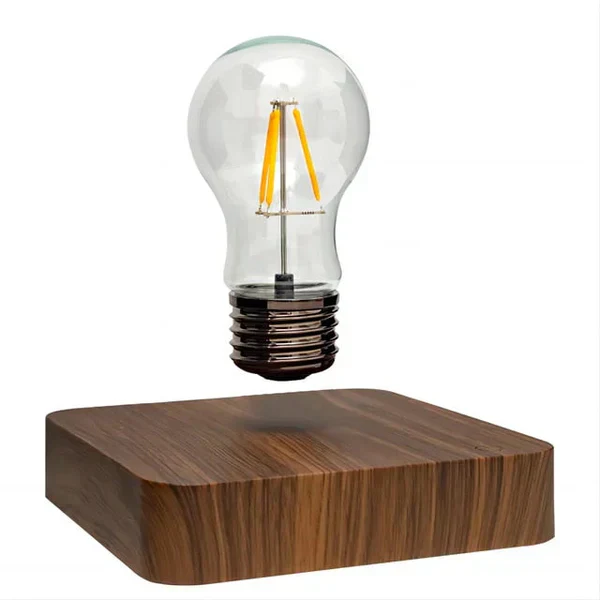 Levitating Desk Lamp with Walnut Base �C Modern Minimalist Lighting