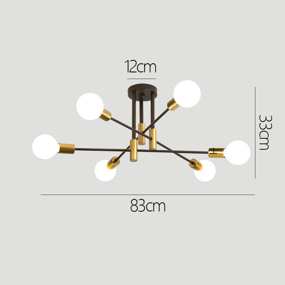 Modern Nordic Flush Ceiling Light �C Minimalist Metal Fixture with Geometric Design