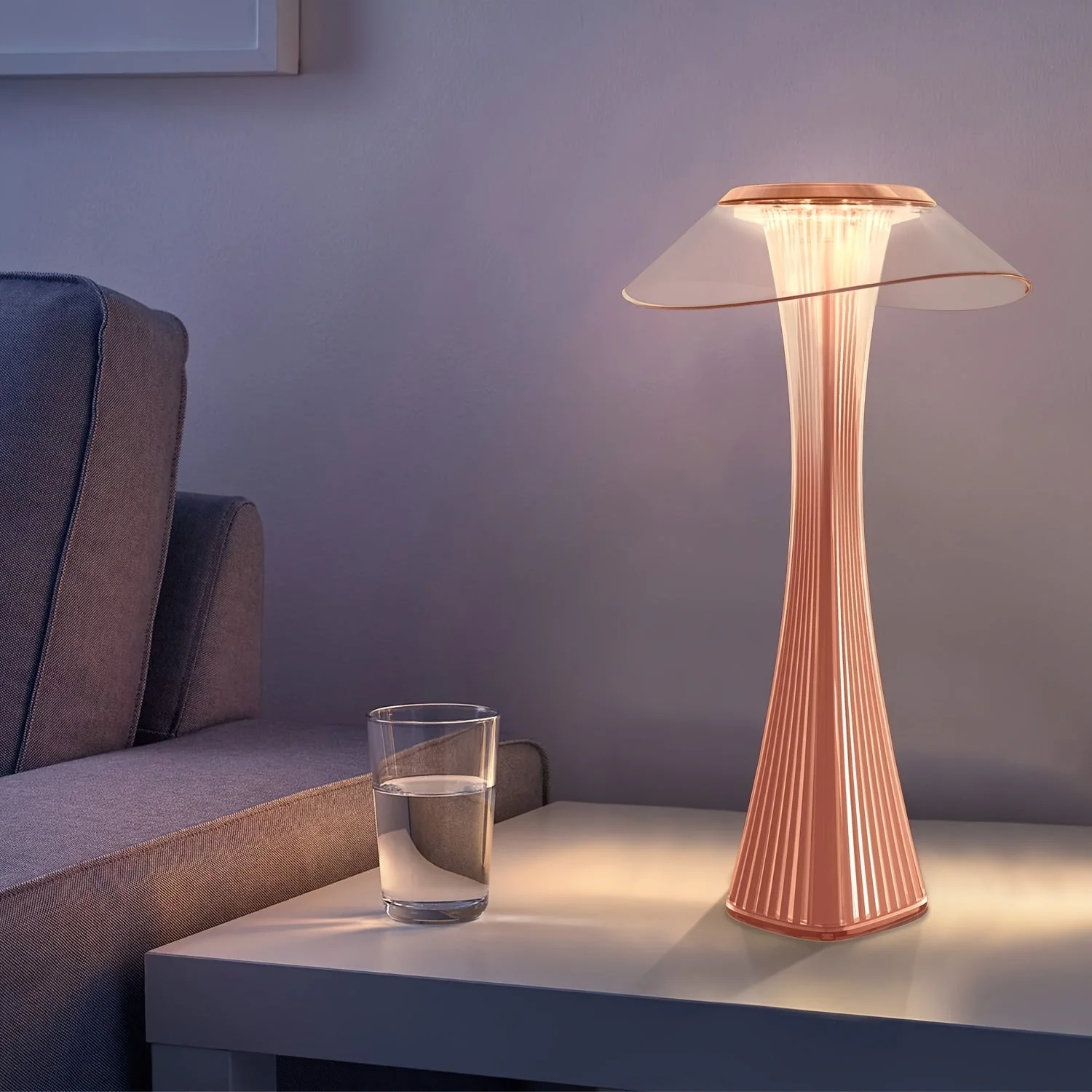 Touch Dimmable LED Desk Lamp, USB Rechargeable