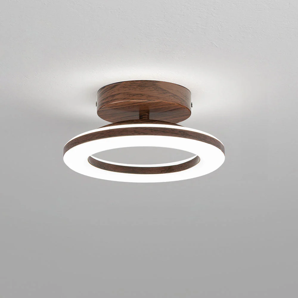 Modern Acrylic Flush Mount LED Ceiling Light �C Round Double Ring Hallway Fixture