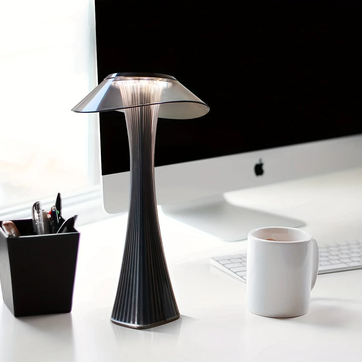 Touch Dimmable LED Desk Lamp, USB Rechargeable
