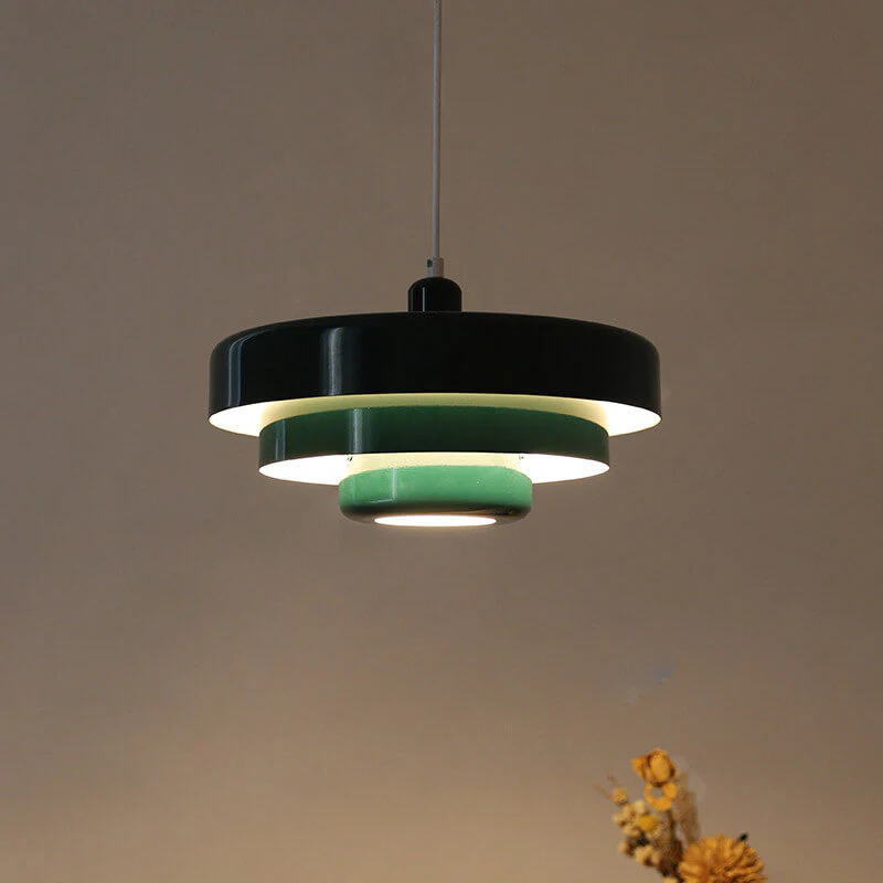 Mid-Century Modern Multi-Layered Pendant Light with Retro Charm