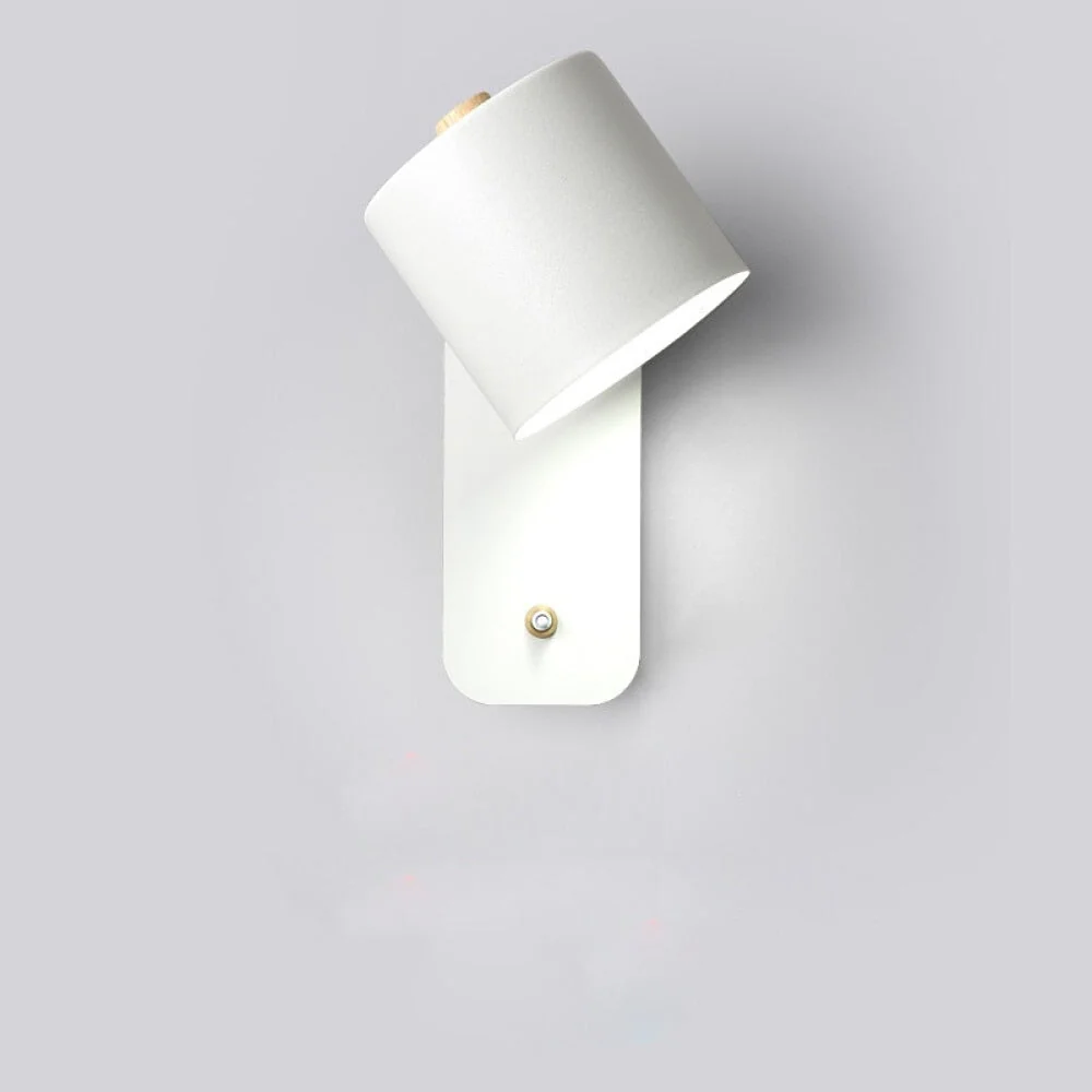 Modern Cylinder Wall Sconce with Switch - Minimalist LED Light Fixture
