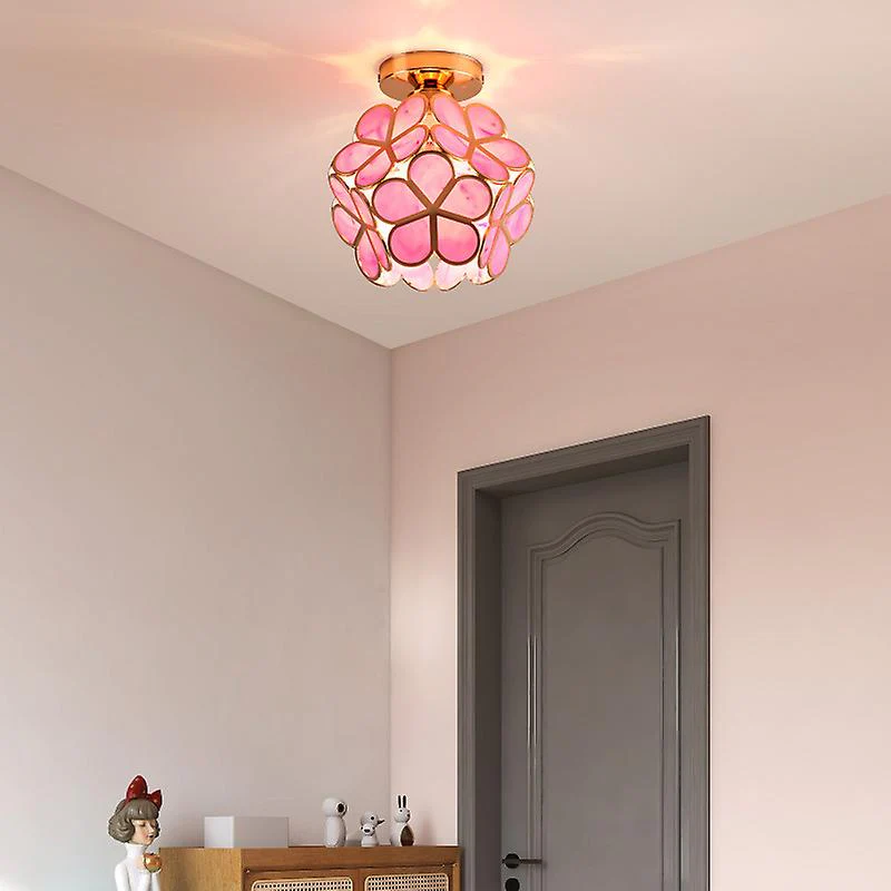 Modern Floral Glass Ceiling Light - Elegant Flush Mount Fixture