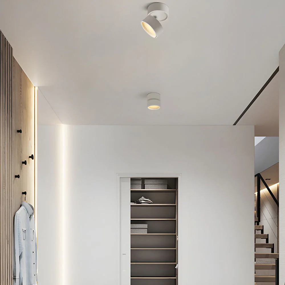 Modern Adjustable LED Ceiling Spotlight �C Minimalist Aluminium Flush Mount Light