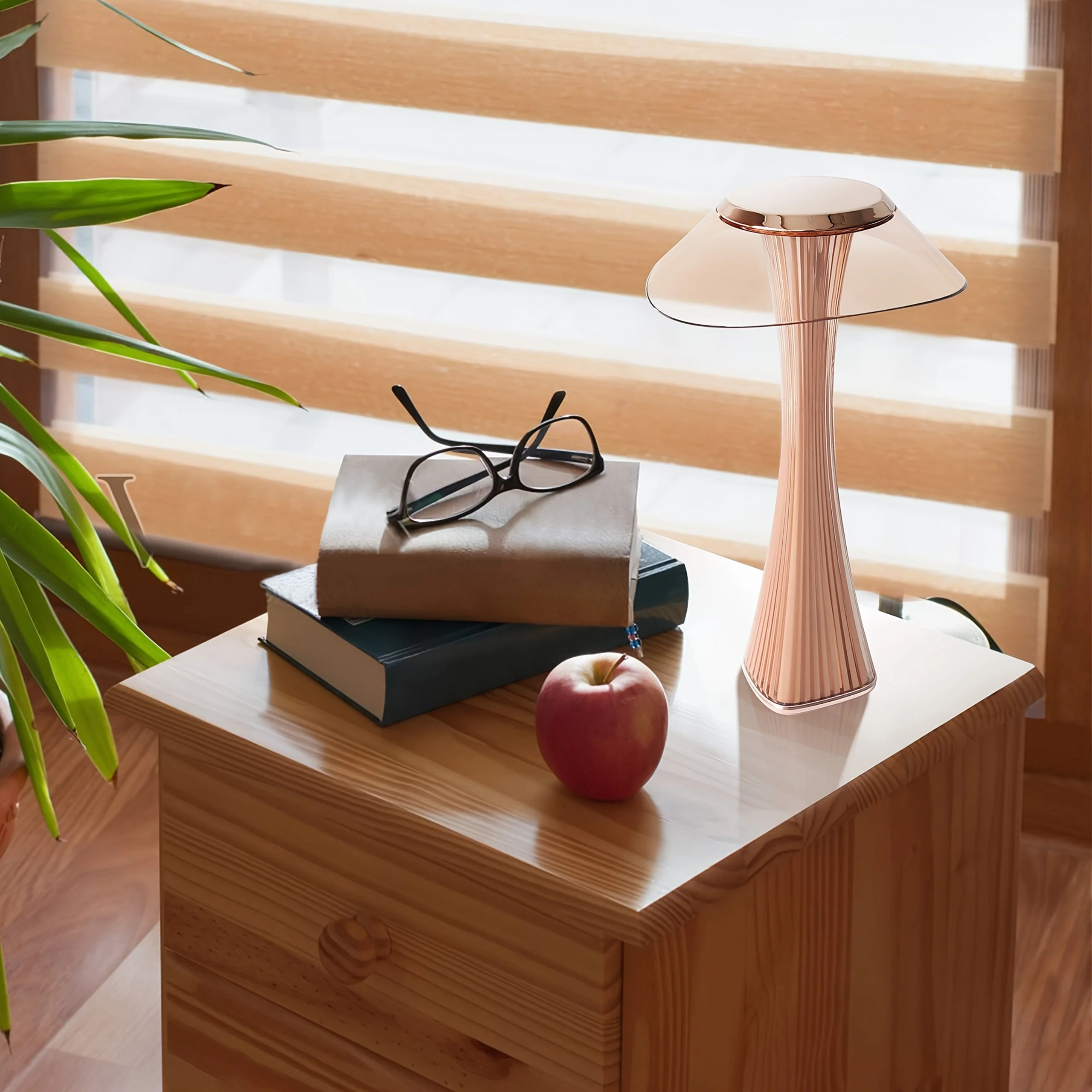 Touch Dimmable LED Desk Lamp, USB Rechargeable