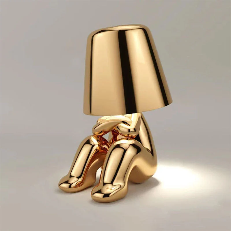 Modern Sculptural Table Lamp �C Whimsical Design with Rechargeable Battery