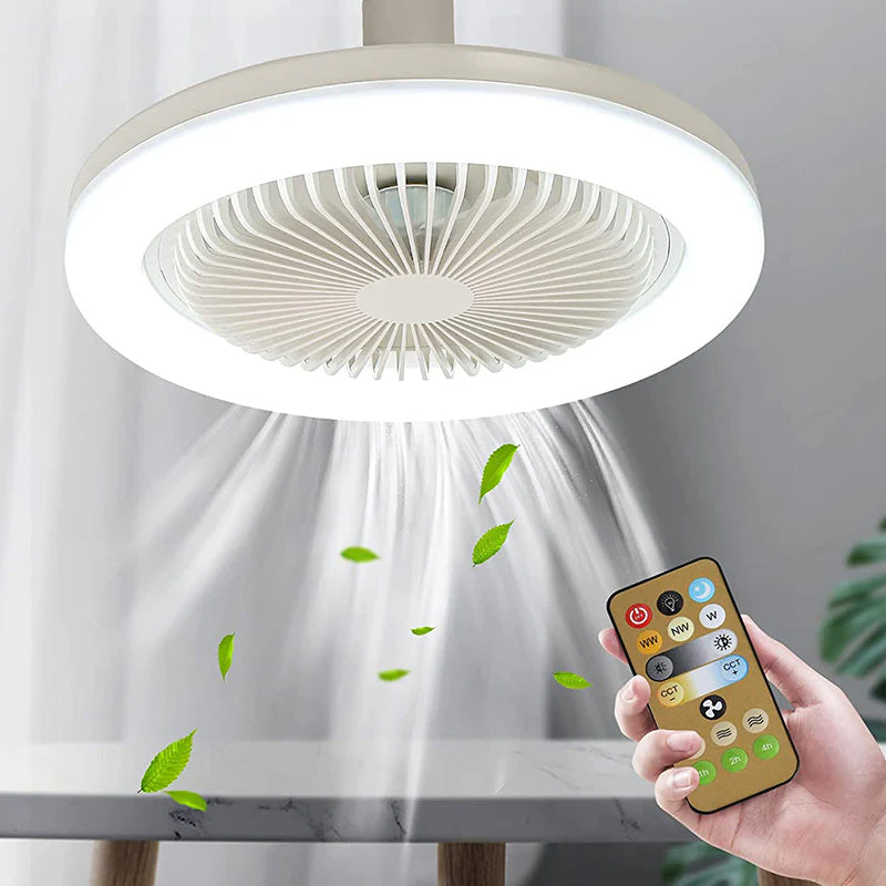Ceiling Fan with Light | Plastic & LED | Integrated LED Light | Modern Living Space