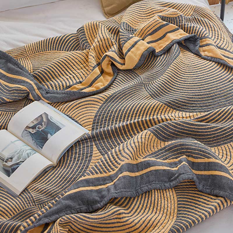 Summer Muslin Quilt �C Four-Layer Reversible Design �C 100% Cotton �C Lightweight & Breathable