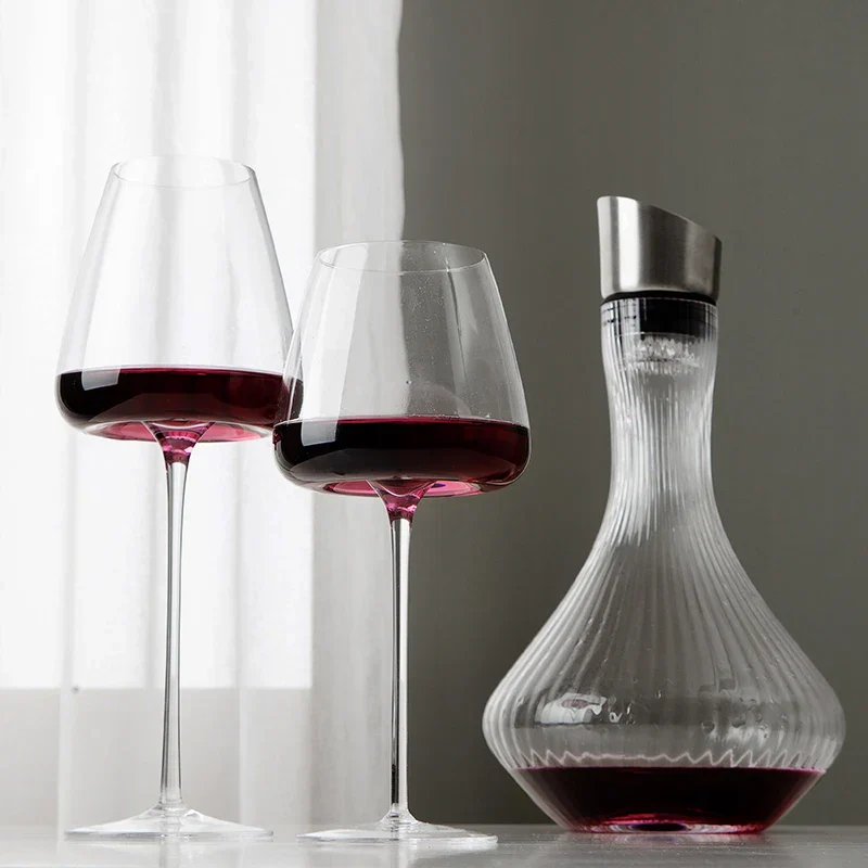 Handmade Crystal Wine & Champagne Glass Set with Tapered Stem - 4 Sizes