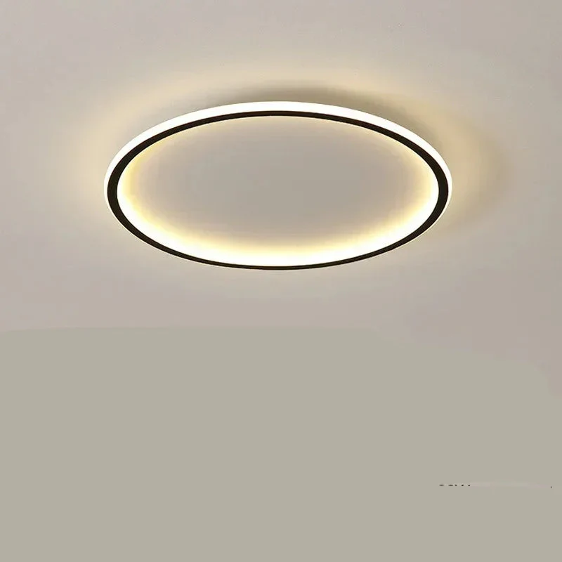 Modern Scandinavian LED Ceiling Light - Minimalist Round Flush Mount Fixture
