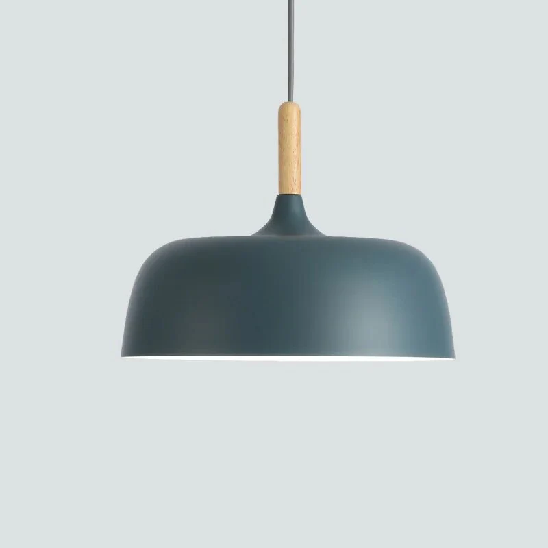 Modern Nordic Pendant Lamp with LED Lighting and Wooden Accent