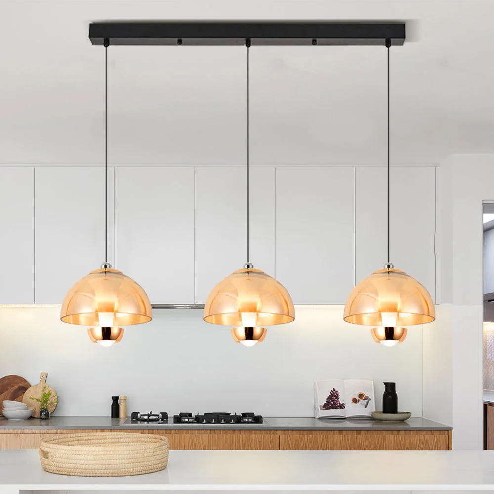 Modern Nordic Triple Pendant Light Fixture with Adjustable LED