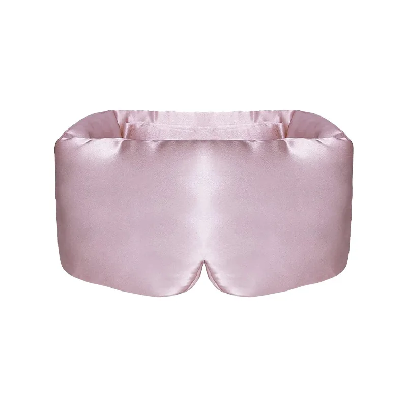 Premium Mulberry Silk Sleep Mask - Contoured Light-Blocking Eye Mask for Travel & Comfort