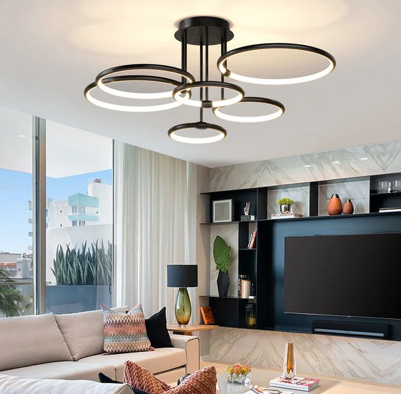 Modern LED Ceiling Light with Adjustable Brightness - Elegant Minimalist Design