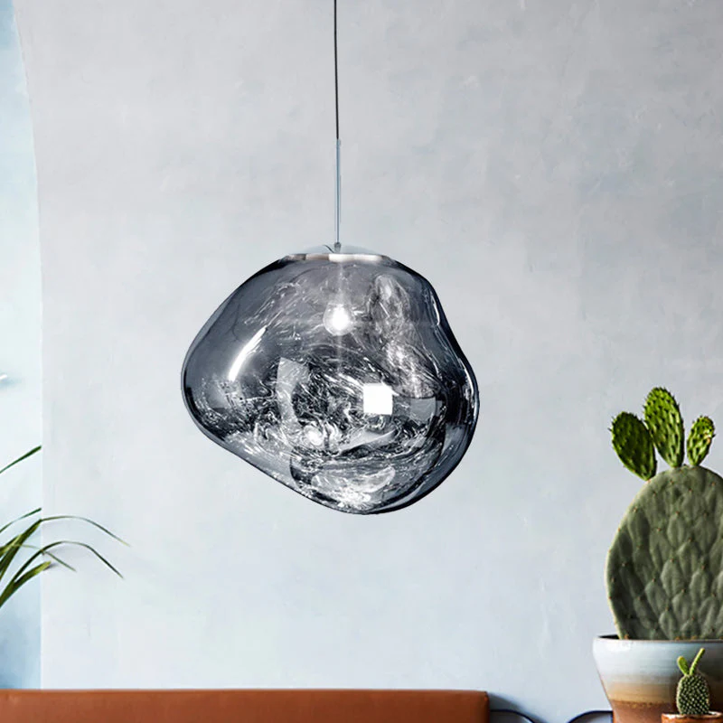 Modern Glass Pendant Light �C Sculptural Irregular Design, E27 Fitting