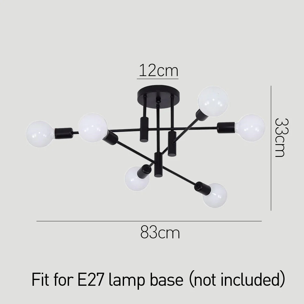 Modern Nordic Flush Ceiling Light �C Minimalist Metal Fixture with Geometric Design