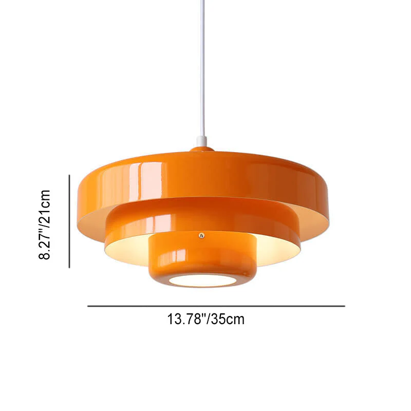 Mid-Century Modern Multi-Layered Pendant Light with Retro Charm