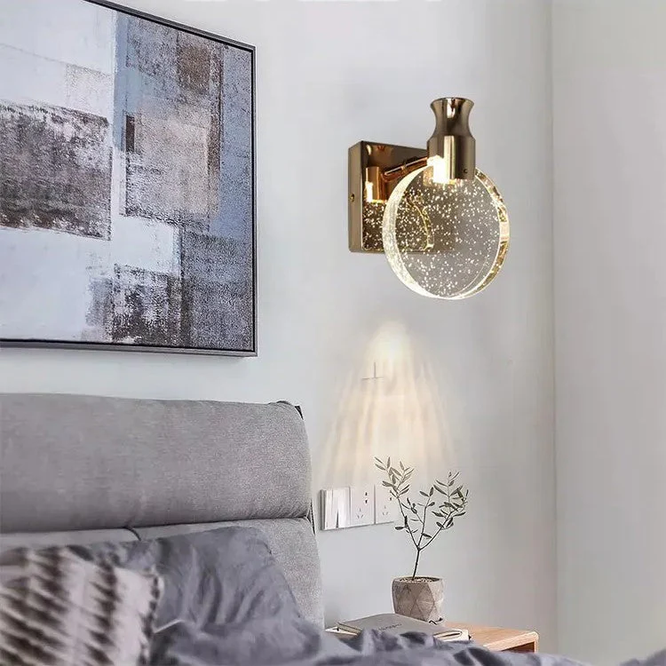 Modern Circular LED Wall Sconce �C Minimalist Glass & Metal Accent Light