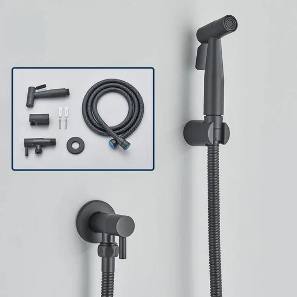 PureFlow Handheld Bidet Sprayer Set - Stainless Steel, Modern Design