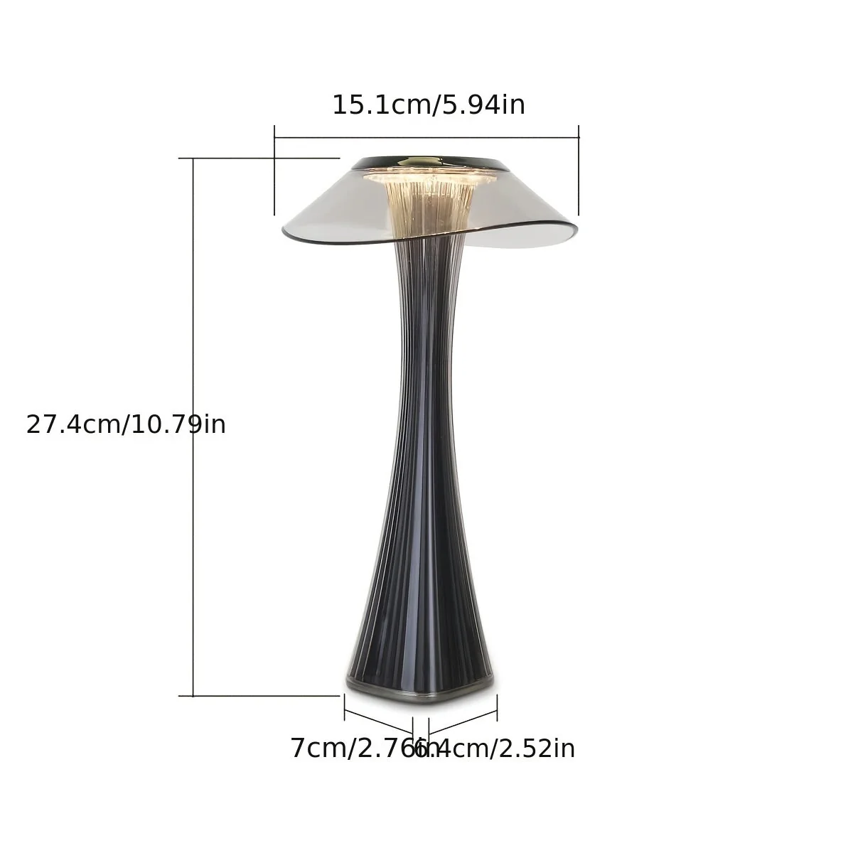 Touch Dimmable LED Desk Lamp, USB Rechargeable