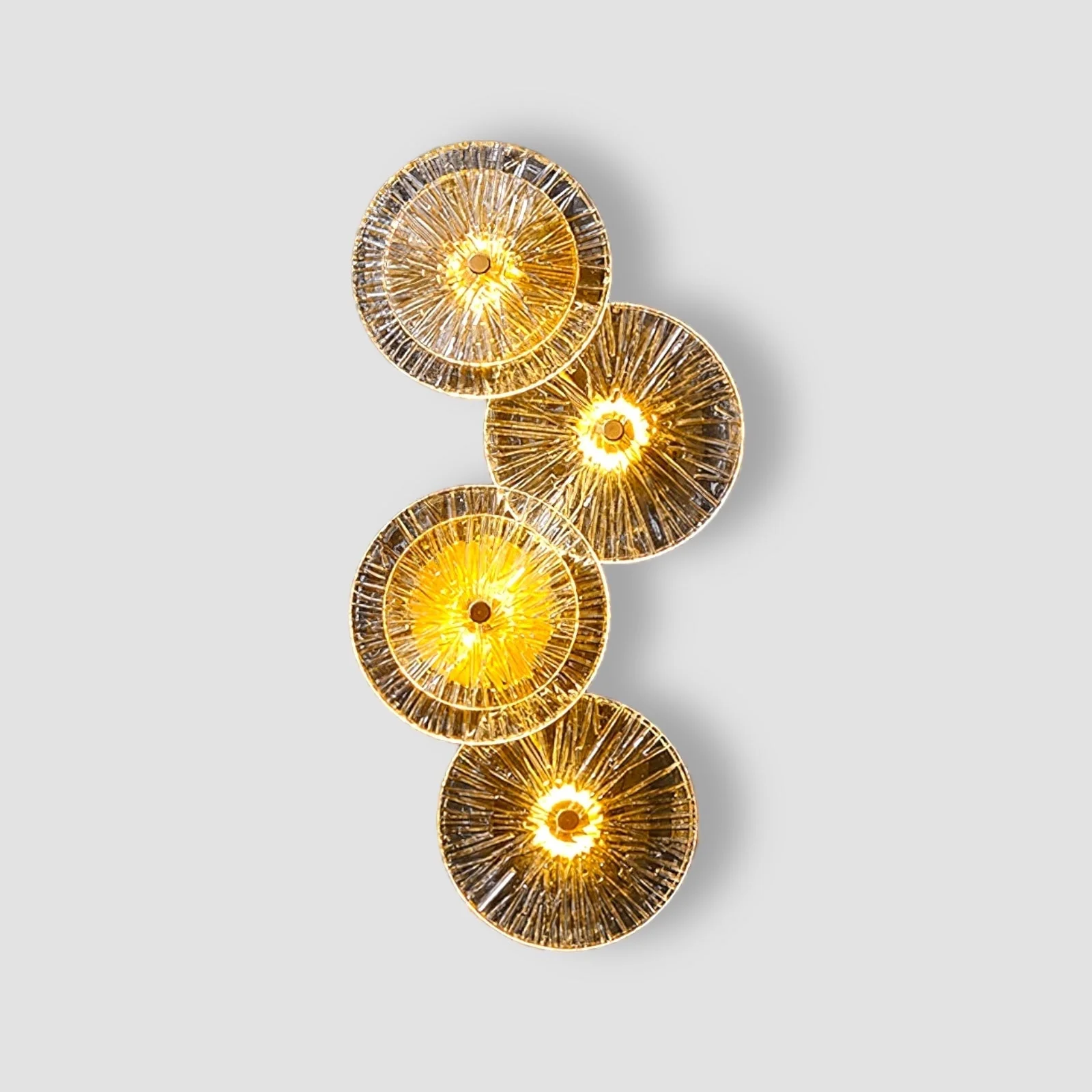 Modern Lotus Flower Wall Sconce �C Artistic LED Light with Elegant Radial Disc Design