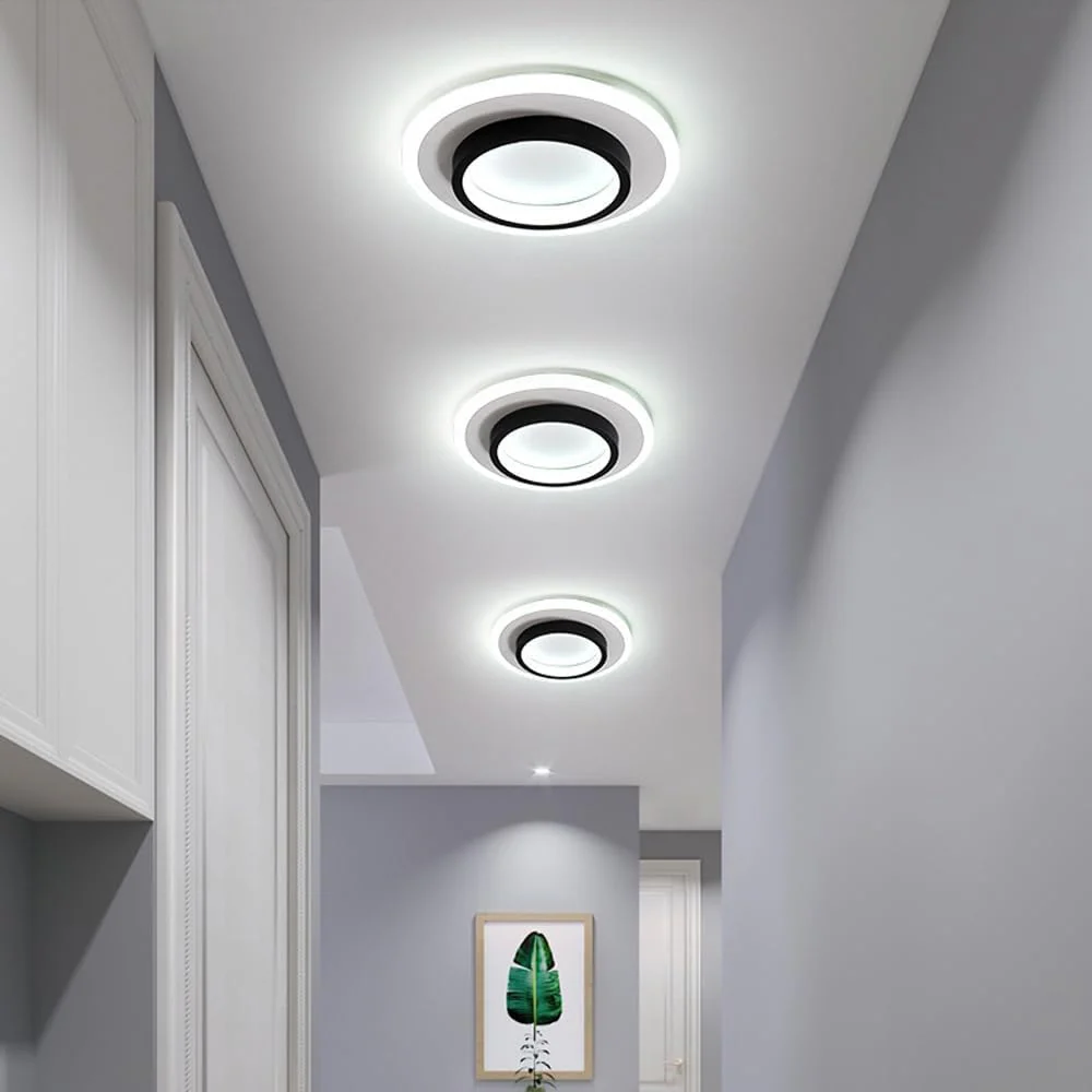 Modern Flush Mount LED Ceiling Light �C Minimalist Round Acrylic Design, 3 Colour Modes