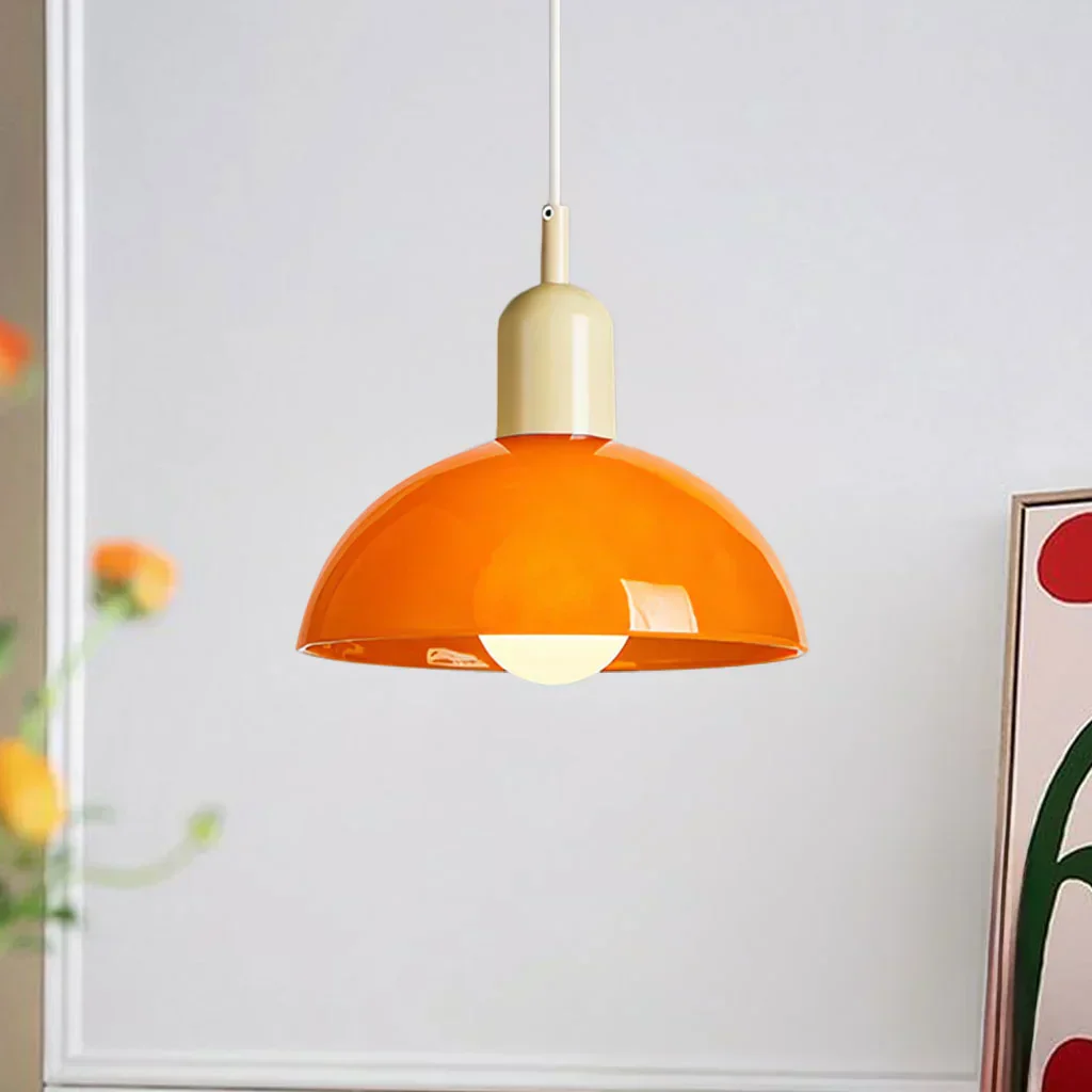 Modern Glass Bowl Pendant Light - Sleek Dome Design with LED Illumination