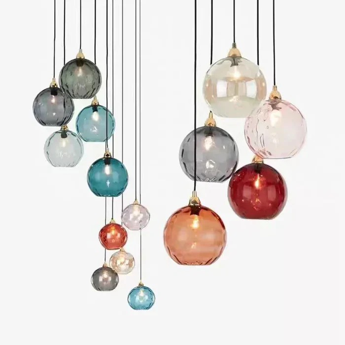 Modern Glass Orb Pendant Light Cluster - Sleek Minimalist Design