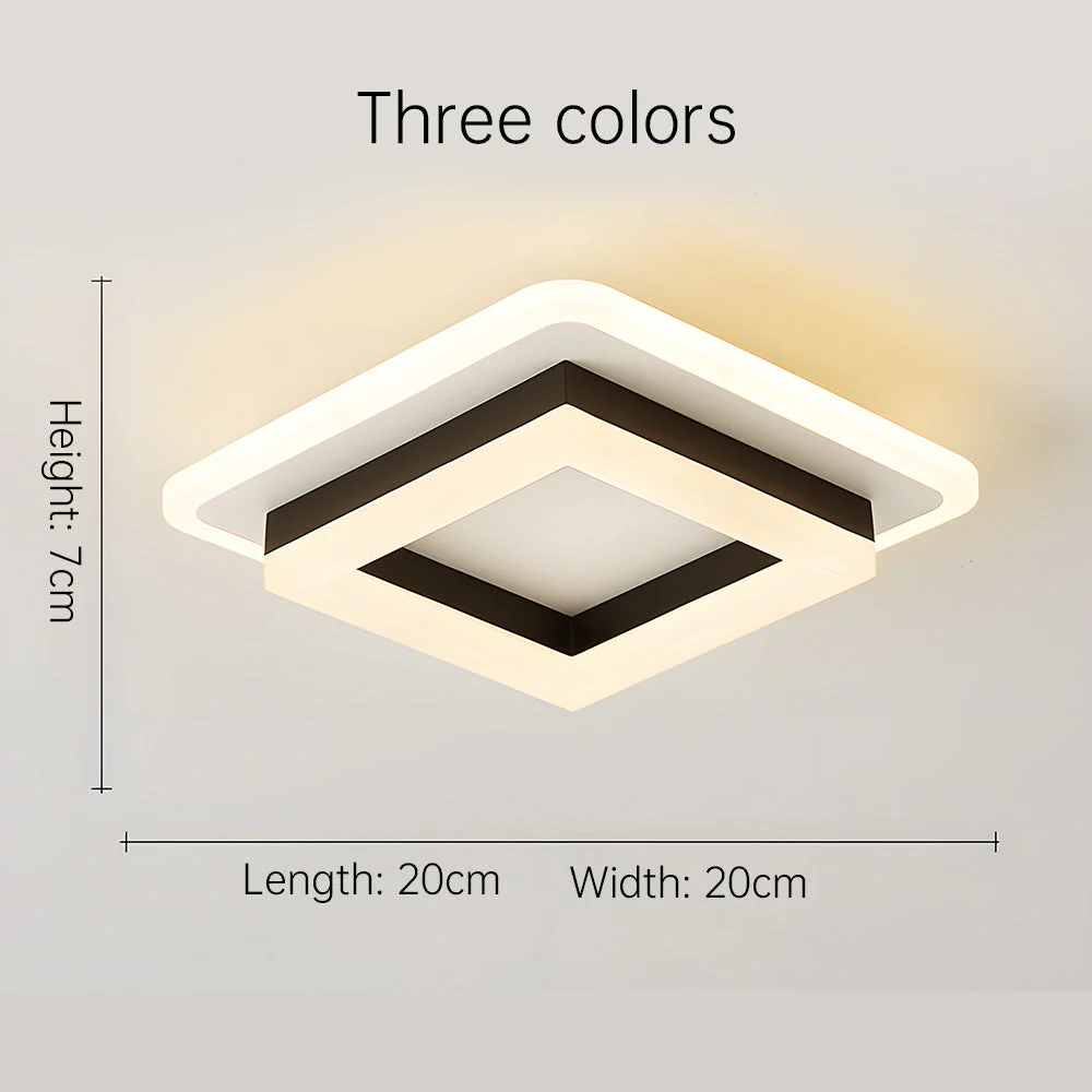 Modern Square LED Flush Mount Ceiling Light �C Minimalist Hallway & Bedroom Fixture
