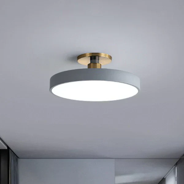 Modern Minimalist Semi-Flush Mount Ceiling Light with LED and Acrylic Design