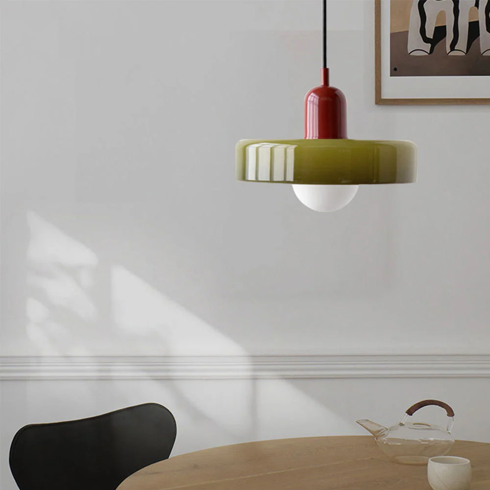 Modern Glass Pendant Light �C Minimalist LED Ceiling Fixture for Utility Rooms