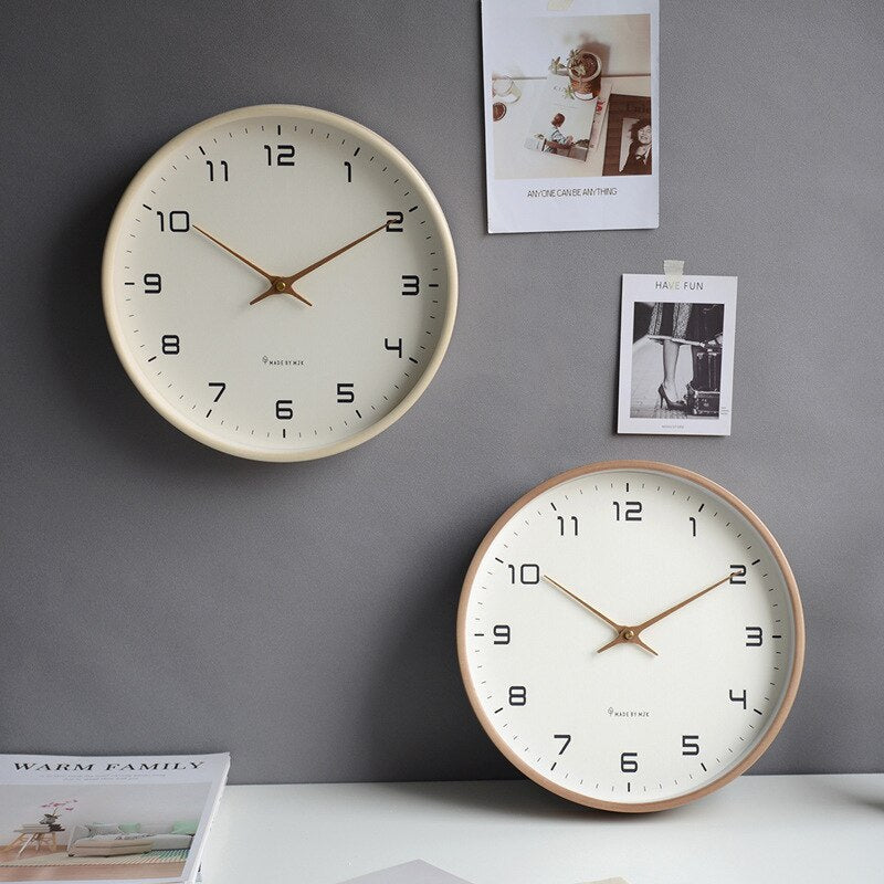Wooden Wall Clock Minimalist Design with Silent Mechanism