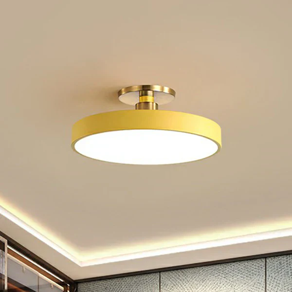 Modern Minimalist Semi-Flush Mount Ceiling Light with LED and Acrylic Design