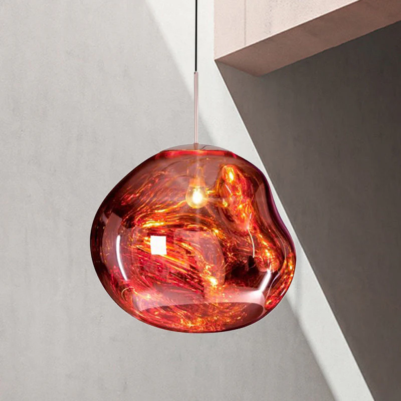 Modern Glass Pendant Light �C Sculptural Irregular Design, E27 Fitting