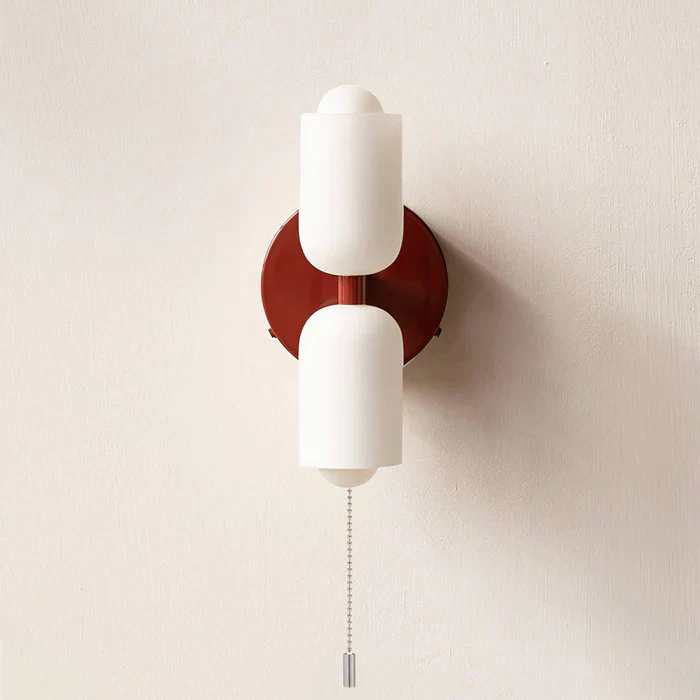 Modern Double Wall Light with Cylindrical Shades �C Sleek Metal Sconce for Indoor Use