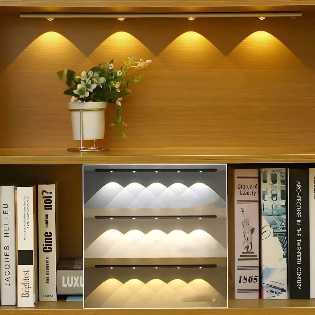 Wireless LED Motion Sensor Light Bar �C Rechargeable, Dimmable, Under Cabinet Fixture