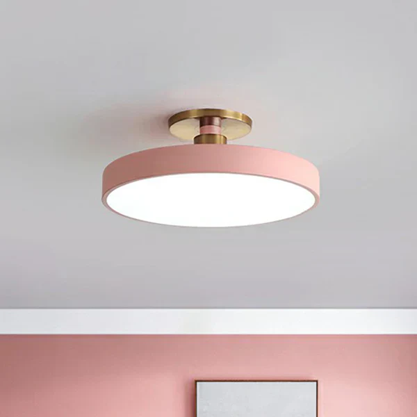 Modern Minimalist Semi-Flush Mount Ceiling Light with LED and Acrylic Design