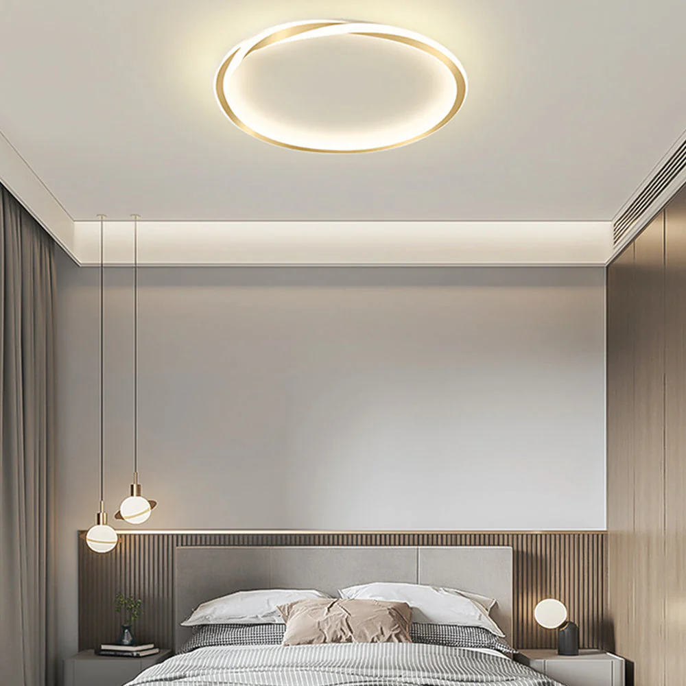Modern Minimalist Round LED Ceiling Light �?Flush Mount - Iron & Acrylic