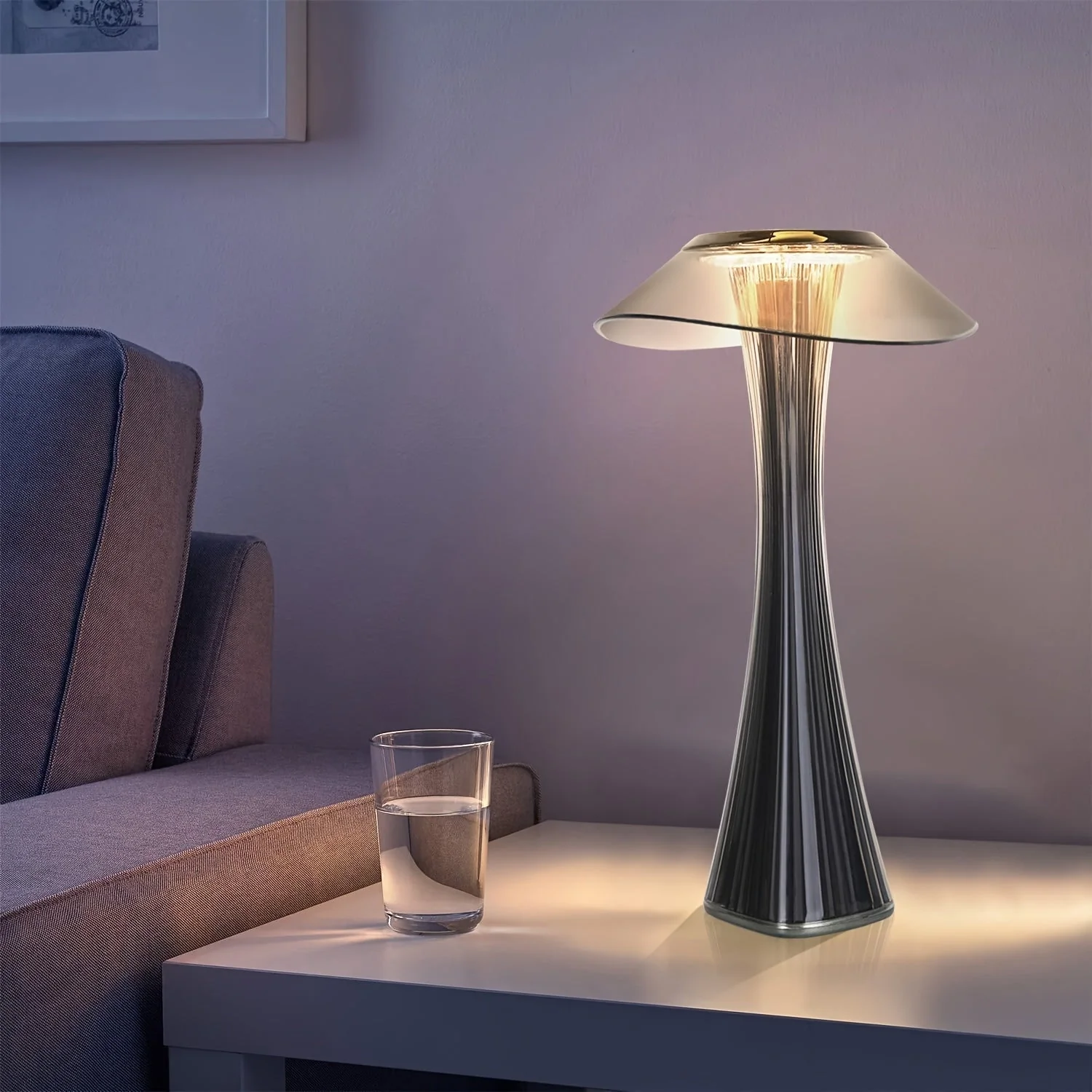 Touch Dimmable LED Desk Lamp, USB Rechargeable