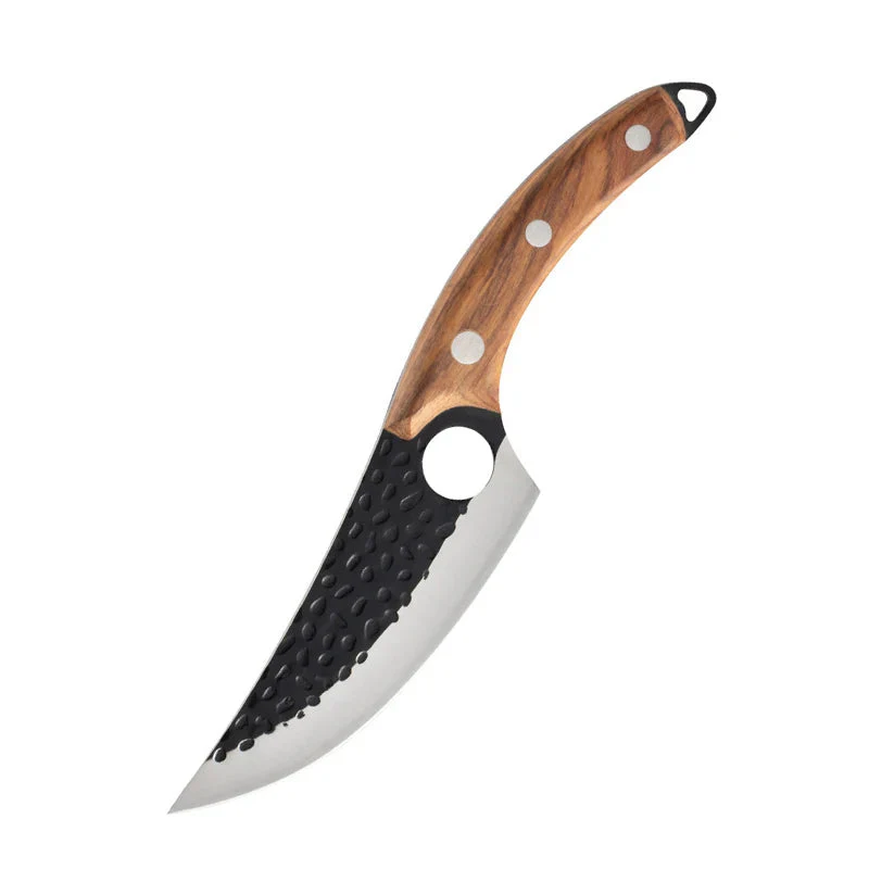 Chef Knife with Finger Hole - Ergonomic Handle, Stainless Steel Blade
