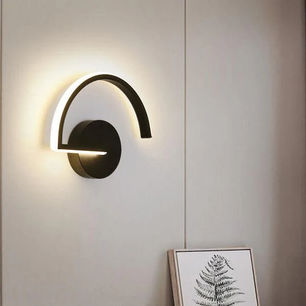 Modern Curved Aluminium LED Wall Light �C Minimalist Contemporary Sconce