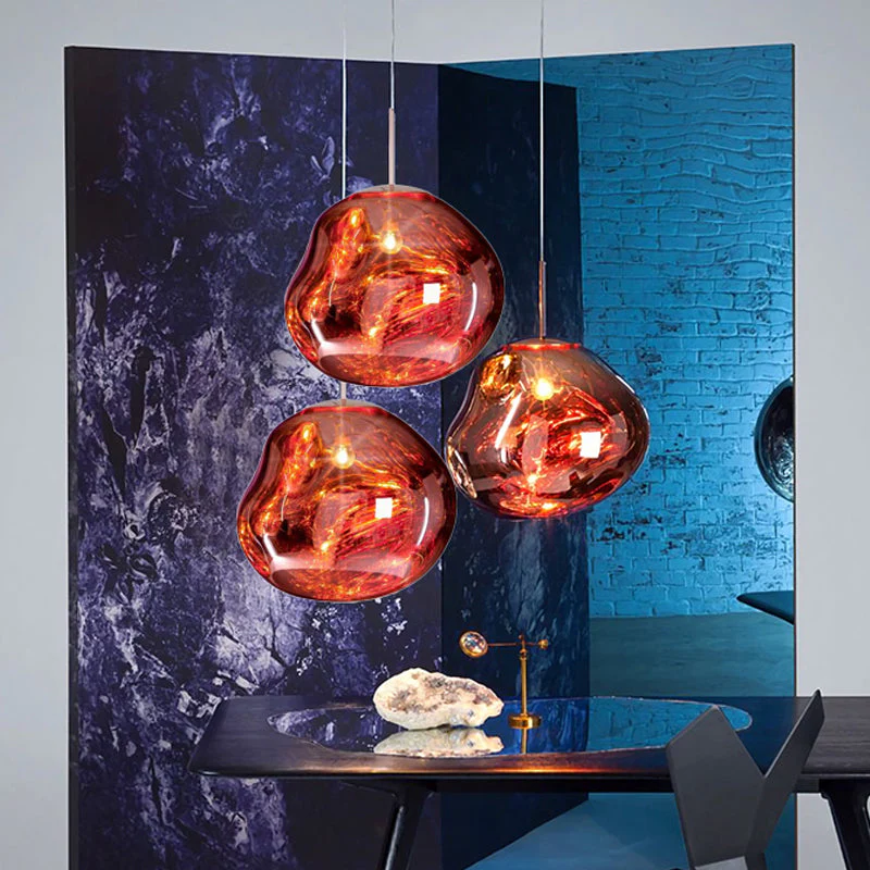 Modern Glass Pendant Light �C Sculptural Irregular Design, E27 Fitting