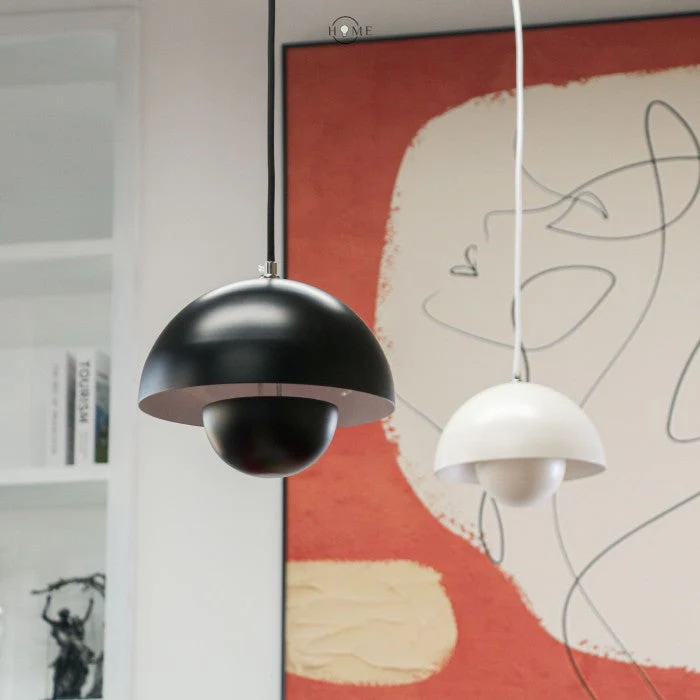 Mid-Century Modern Dome Pendant Light - Minimalist Dual Sphere Design