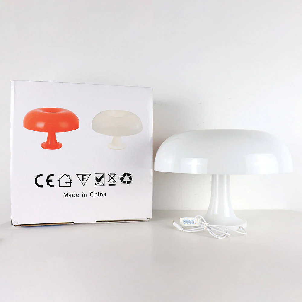 Minimalist Nordic Mushroom Table Lamp with LED and Dimmer Function