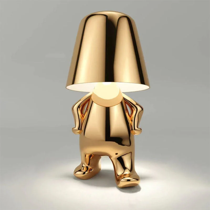 Modern Sculptural Table Lamp �C Whimsical Design with Rechargeable Battery