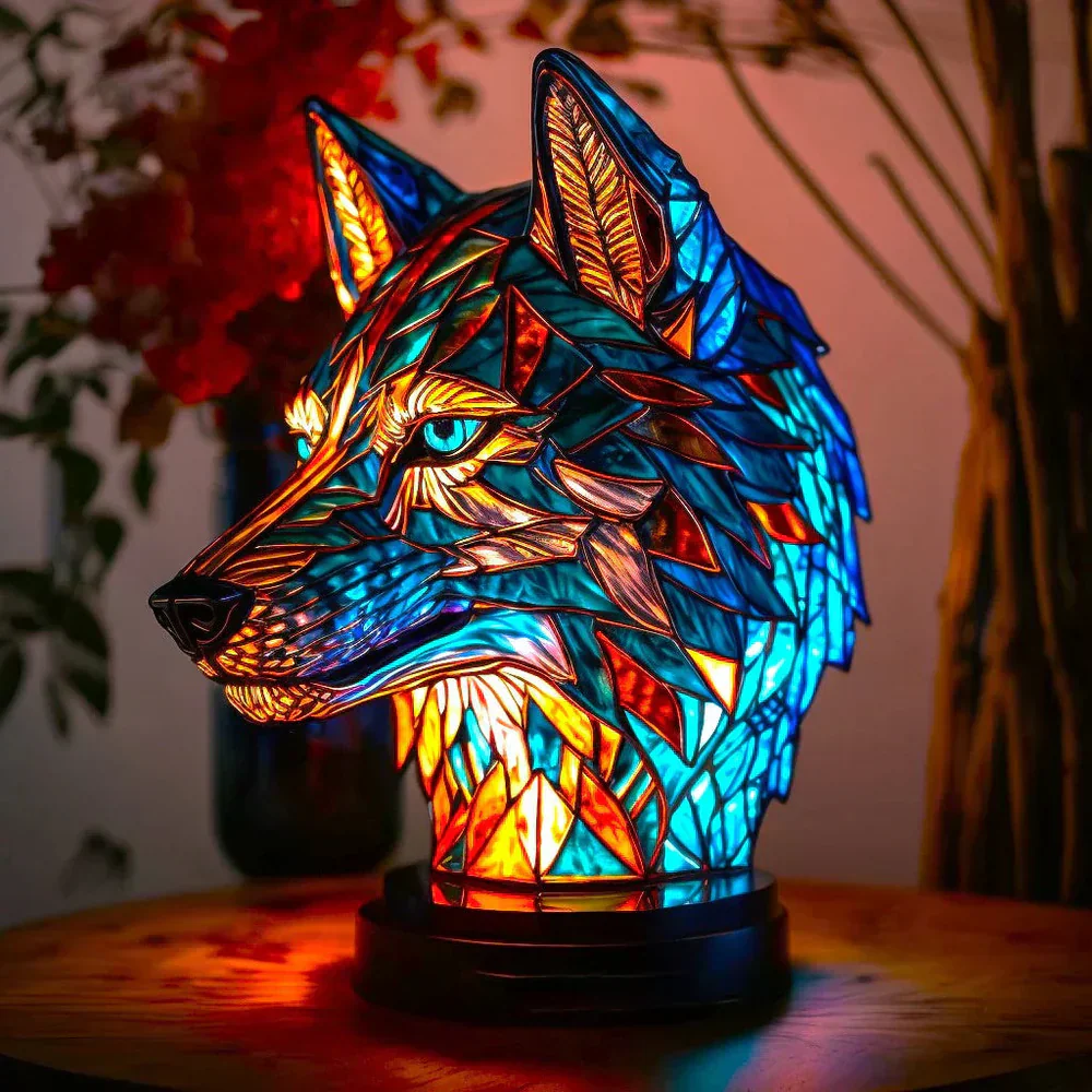 Table Lamp | Stained Glass | Animal Shape Art Nouveau | Living Room Accent