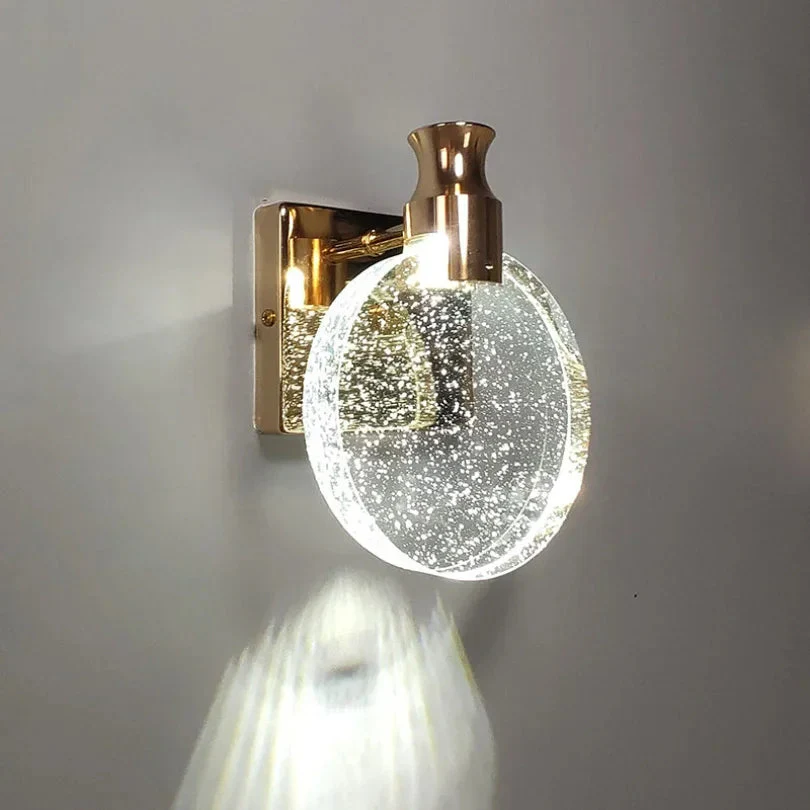 Modern Circular LED Wall Sconce �C Minimalist Glass & Metal Accent Light