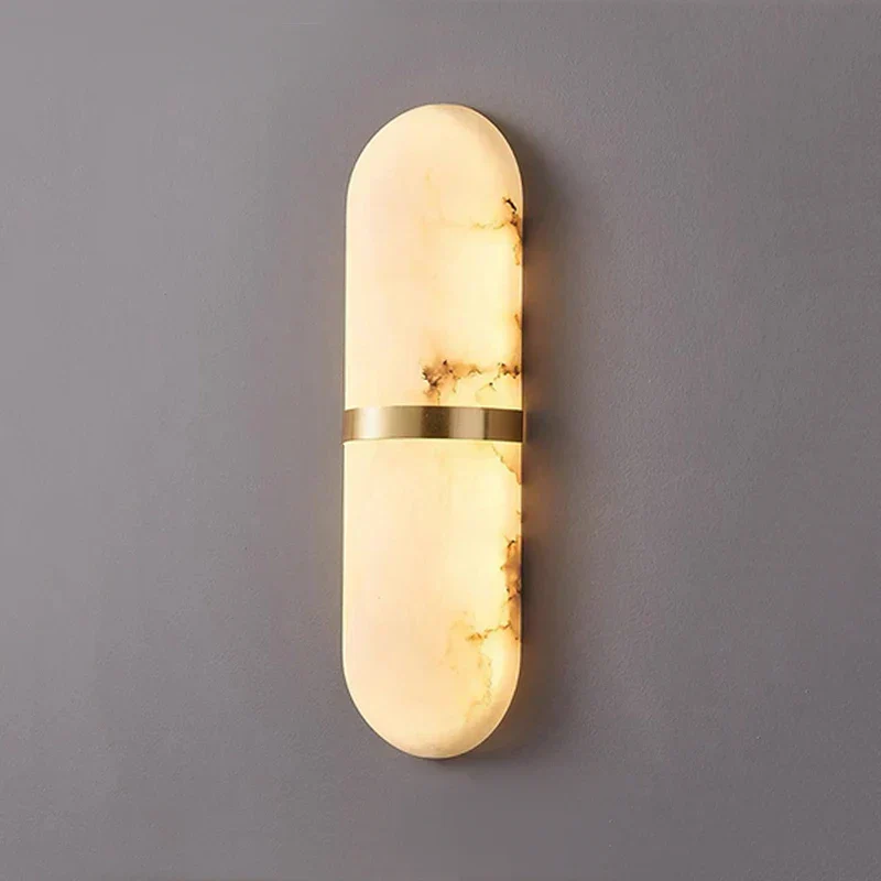 Scandinavian Wall Sconce with Marble Finish �C Modern LED Accent Lighting